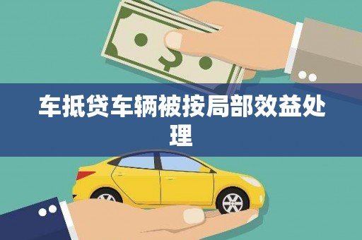 疏附车抵贷车辆被按局部效益处理