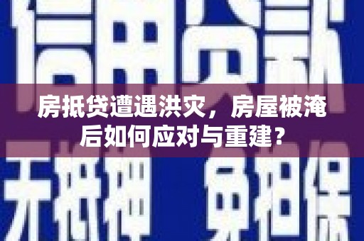 新社房抵贷遭遇洪灾，房屋被淹后如何应对与重建？