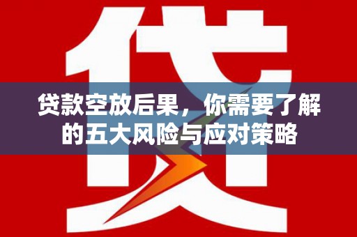 行唐贷款空放后果，你需要了解的五大风险与应对策略