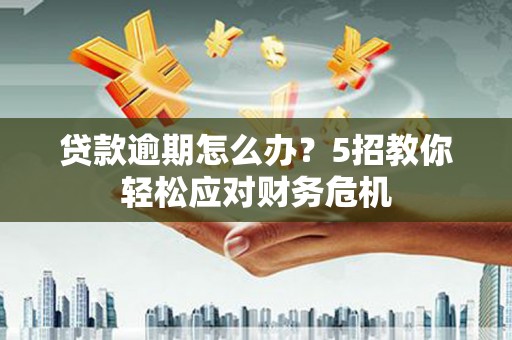 津市贷款逾期怎么办？5招教你轻松应对财务危机