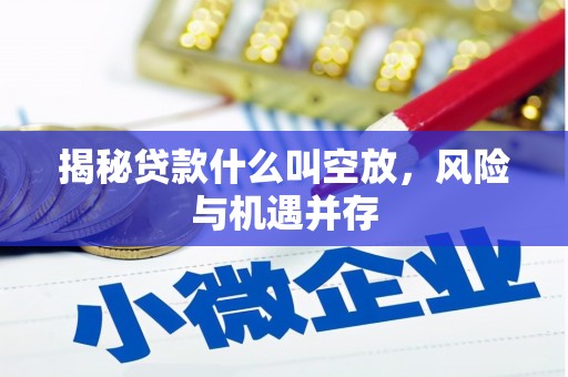 察雅揭秘贷款什么叫空放，风险与机遇并存