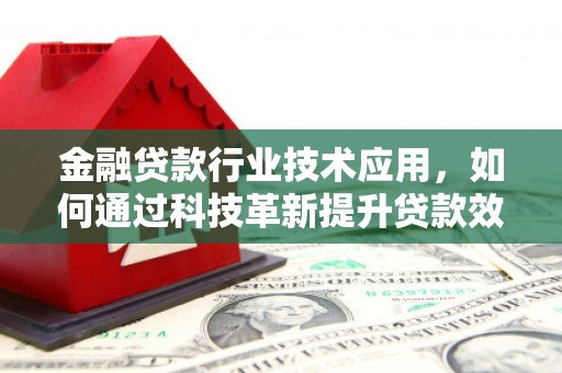 红河金融贷款行业技术应用，如何通过科技革新提升贷款效率