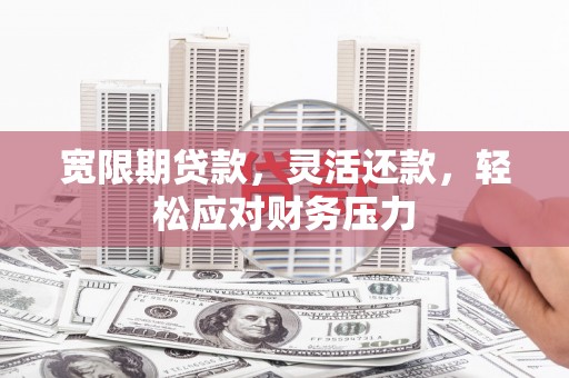 禹会宽限期贷款，灵活还款，轻松应对财务压力