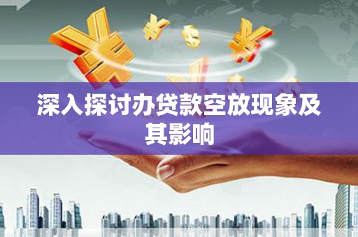 湖口深入探讨办贷款空放现象及其影响
