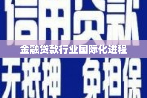 惠城金融贷款行业国际化进程