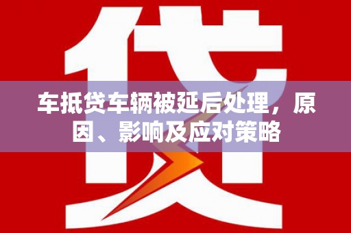 南港车抵贷车辆被延后处理，原因、影响及应对策略